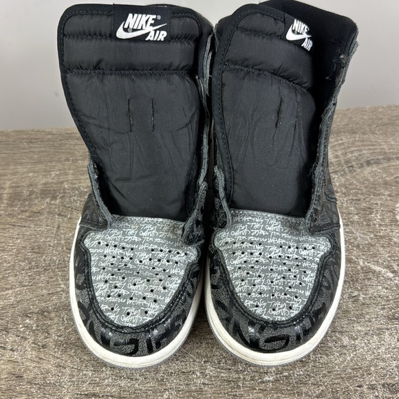 Jordan 1 Retro High OG Rebellionare 555088-036 MENS SIZE 6 Black White Women 7.5 - Picture 3 of 8